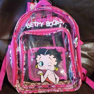 NEW Clear Betty Boop medium size backpack